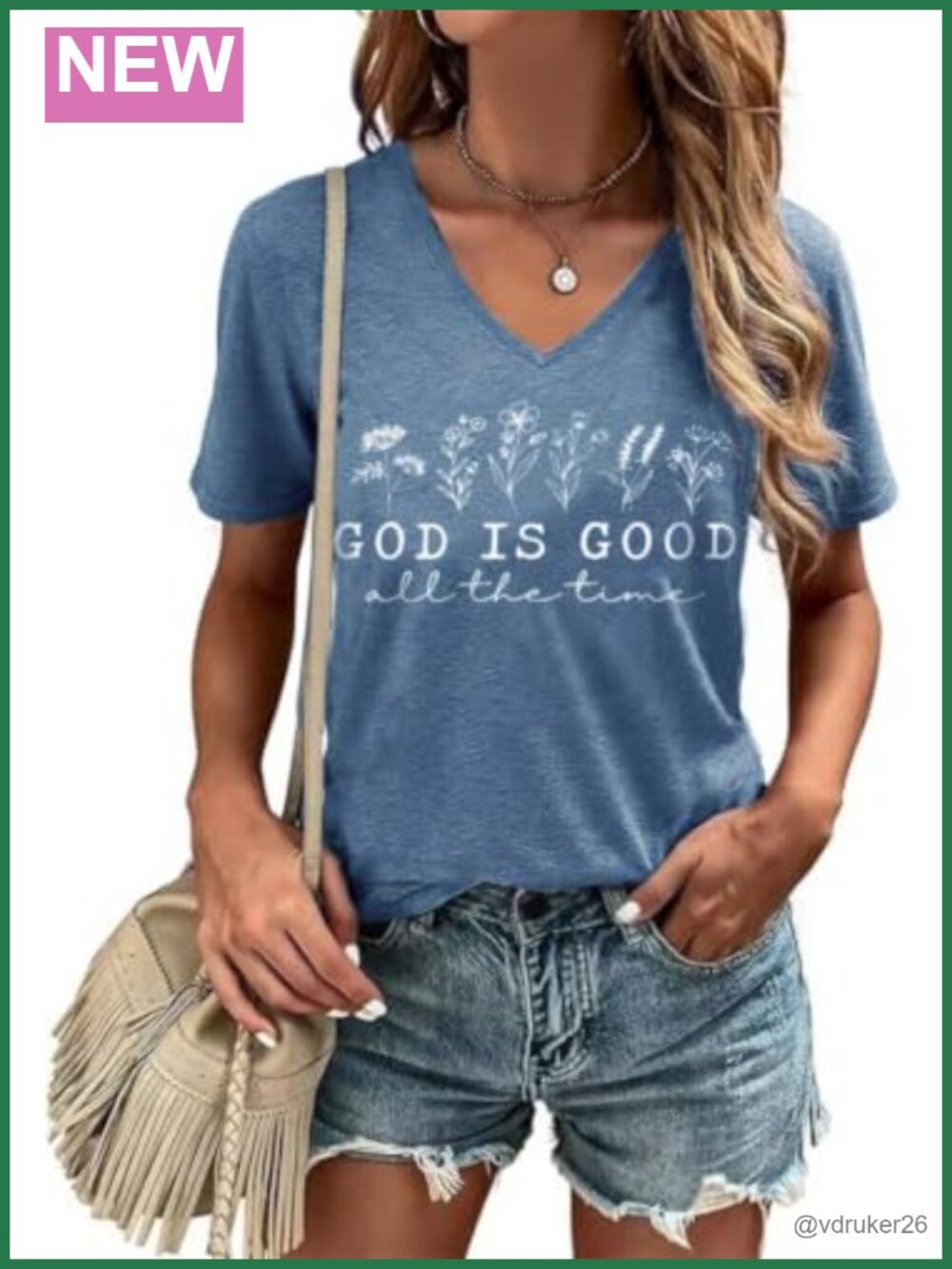 Women's V-Neck Floral Graphic T-Shirt Short Sleeve Boho Summer Tee